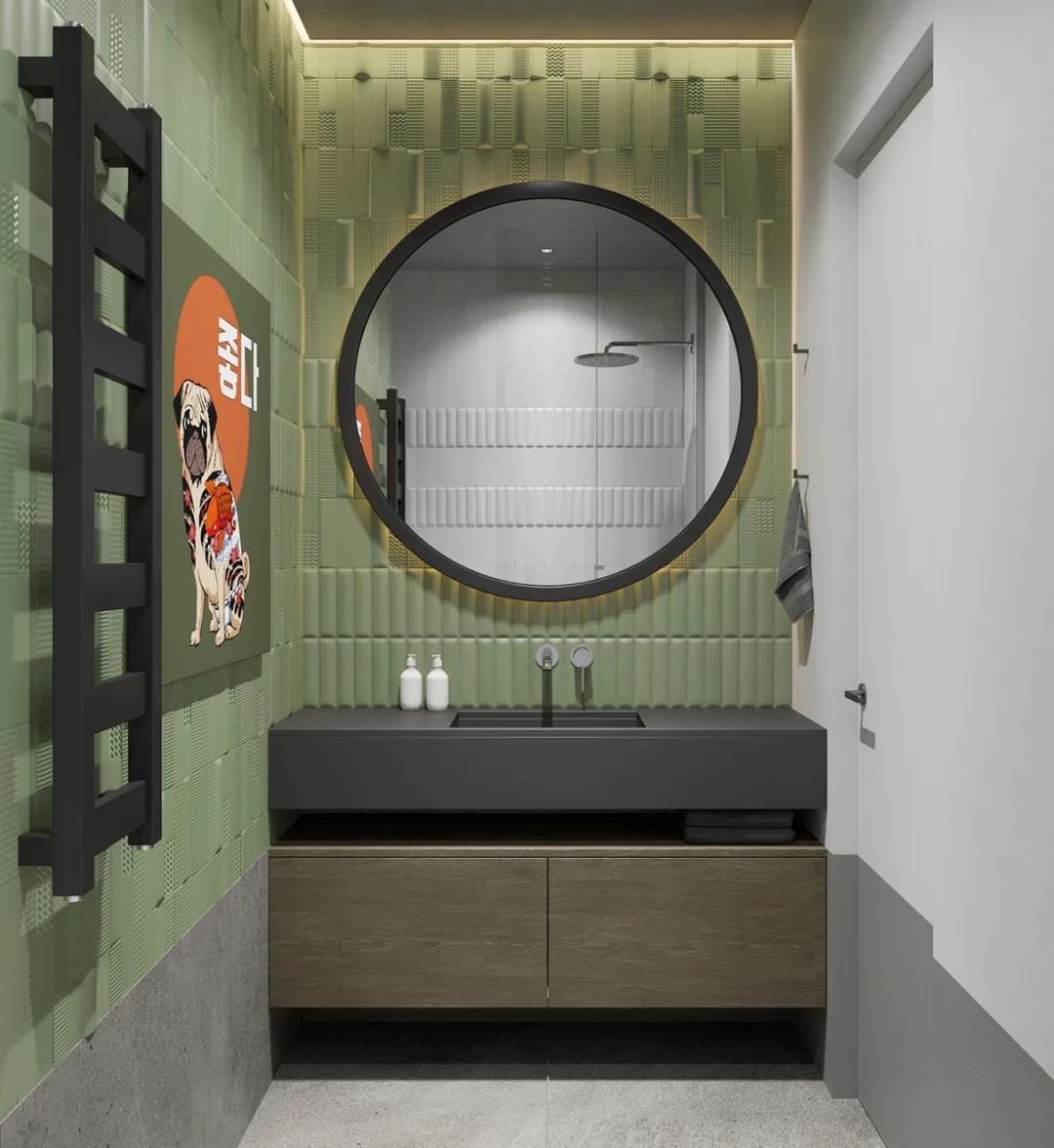Special Luxury Customized Wall Mounted Bathroom Vanity with LED Mirror Solid Wood Custom Bathroom Cabinets