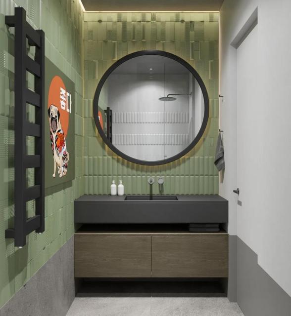 Special Luxury Customized Wall Mounted Bathroom Vanity with LED Mirror Solid Wood Custom Bathroom Cabinets
