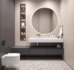 Modern Furniture Luxury Wall Mounted Floating Bathroom Vanity Mirror Cabinet Set with Sink