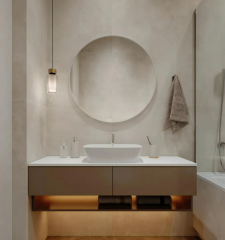 New Design High Quality Wall Mounted Wood Bathroom Vanity Cabinet Modern Bathroom Mirror Cabinet with Light