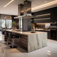 China Manufacturer Custom Cabinet Kitchen Modern Furniture Design Wood Veneer Kitchen Cabinets