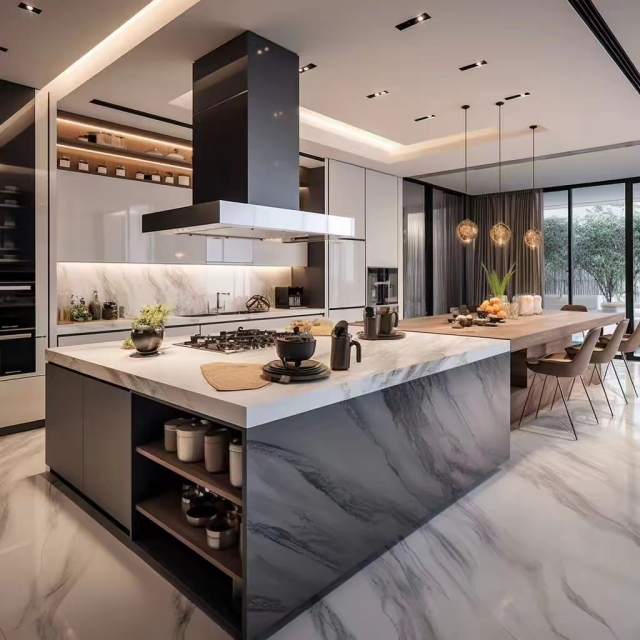 Modern Designs Full Furniture Lacquer Modular Kitchen Cabinets