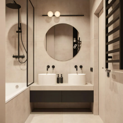Contemporary Bathroom Vanities Light Double Sink Vanity Set Stainless Steel Bathroom Cabinet Combination With Basin