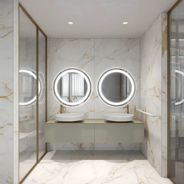 Modern Design Wash Basin Floating Vanity Bathroom Mirror Bathroom Vanities Cabinet Set With Double Sinks