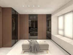 Modern Plywood Wardrobe Cabinets Wooden Clothes Almirah with Classical Bedroom Style Includes Drawers Home Hotel Use
