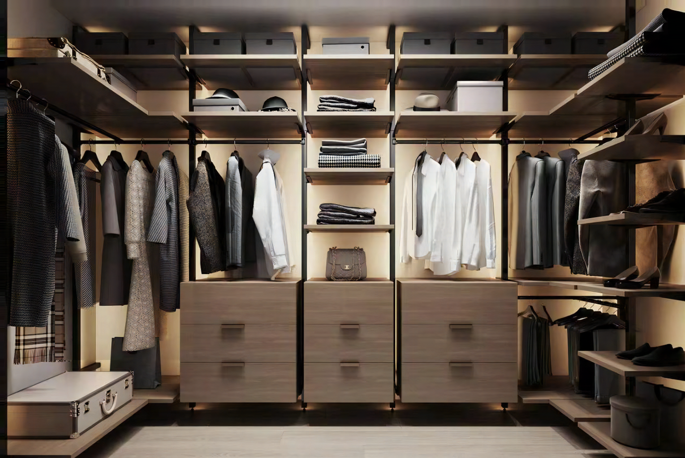 New Design Bedroom Furniture Wooden Plywood MDF Modern Simple Home Wardrobe Customized Size