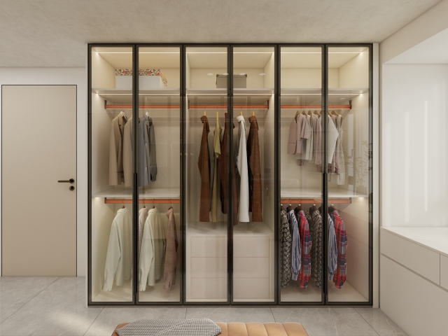 China Factory Simple Design Durable Plywood Solid Wood Bedroom Waterproof Wardrobe Closet