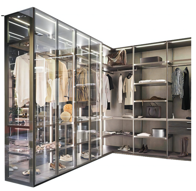High End Modular Custom Wooden Design Solid Wood Plywood Wardrobes Modern Bedroom Closet Wardrobe