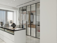 Customized Multi-Functional Solid Wood Built-in Jewelry Box Closet with Glass Door