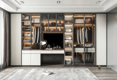 Home Simple Design Closet Different Colors Customized Solid Wood Plywood MDF Wardrobe