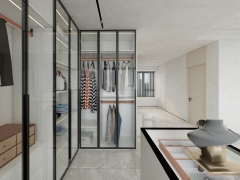 Customized Multi-Functional Solid Wood Built-in Jewelry Box Closet with Glass Door
