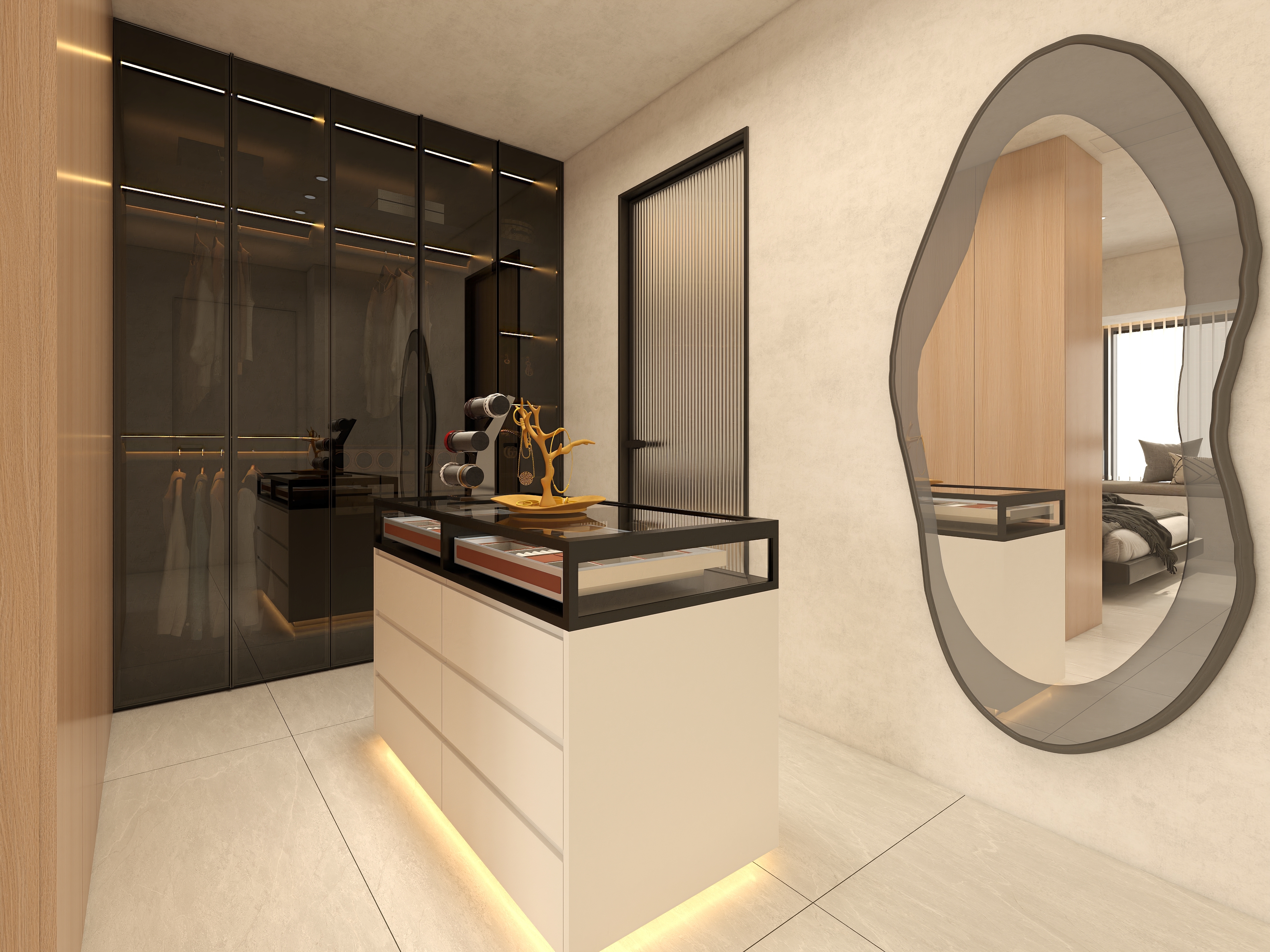 Custom High End Italian Wooden Solid Wood Walkin Room Closet Cabinets Closet Jewelry Cabine Room Cabinet