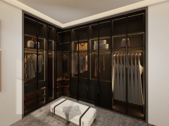 Deep Color Luxury European Solid Wood Composite Paint Craft Bedroom Furniture Bedroom Wardrobe With Special Hardware