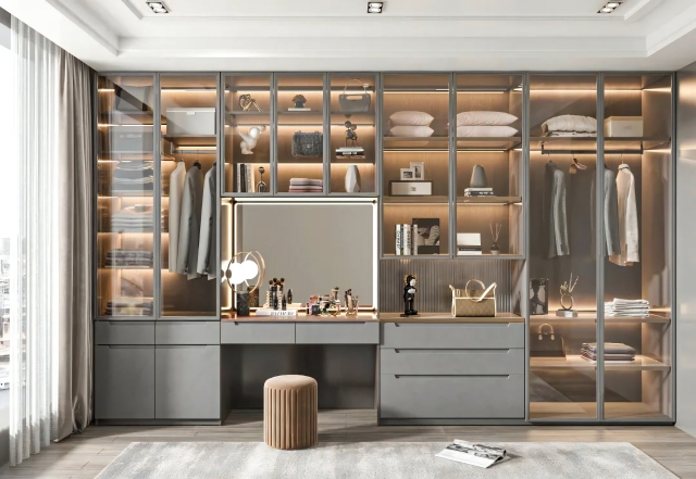 Home Simple Design Closet Different Colors Customized Solid Wood Plywood MDF Wardrobe