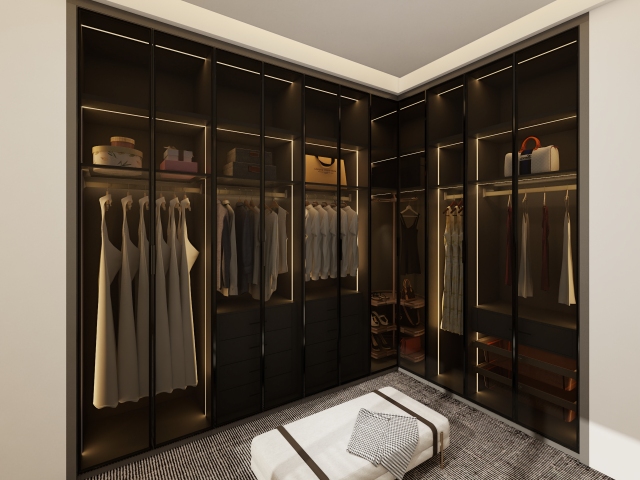 Deep Color Luxury European Solid Wood Composite Paint Craft Bedroom Furniture Bedroom Wardrobe With Special Hardware