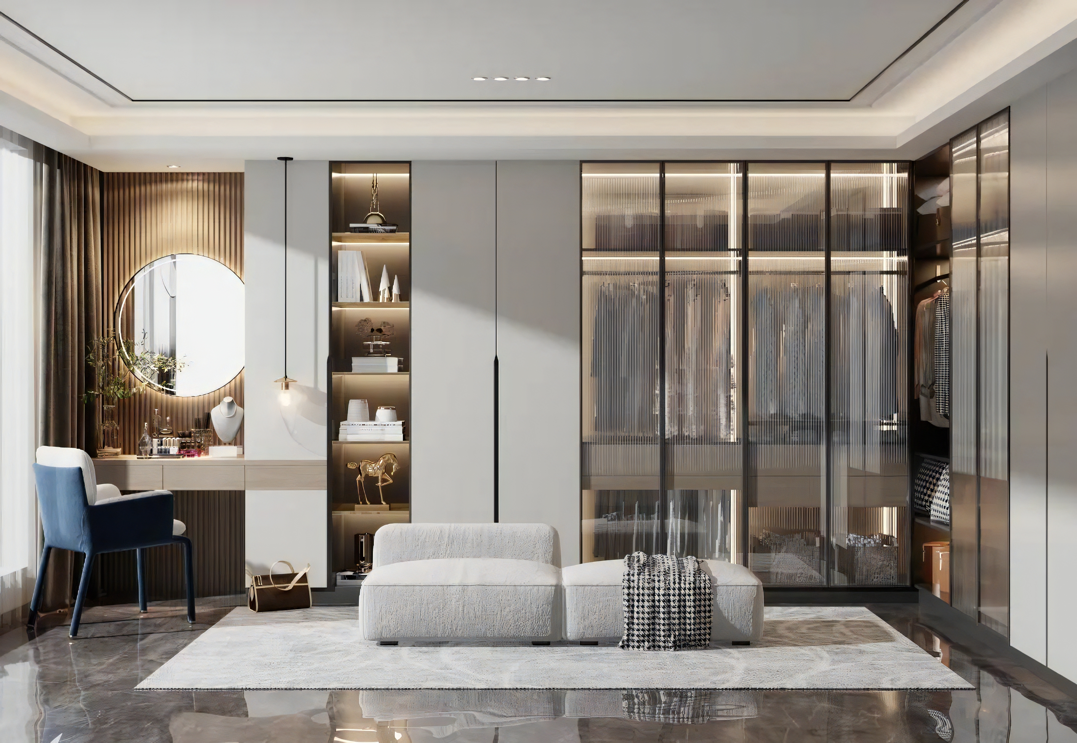 Storage Wardrobe Design Luxury Walk in Wooden Closet Cabinets Full wall wardrobe For Villa Bedroom