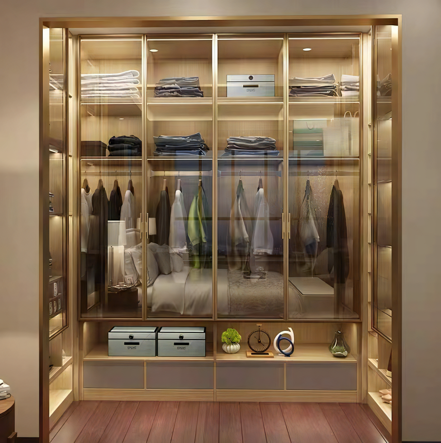 High Quality Bedroom Plywood Wardrobe Combination Sliding Modern Furniture Wardrobe