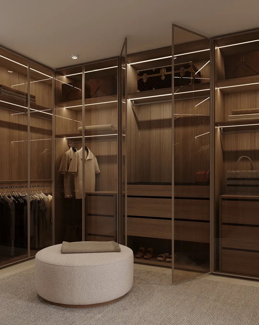 Italian Style Custom Luxury Bedroom Wardrobe Furniture Modern Design