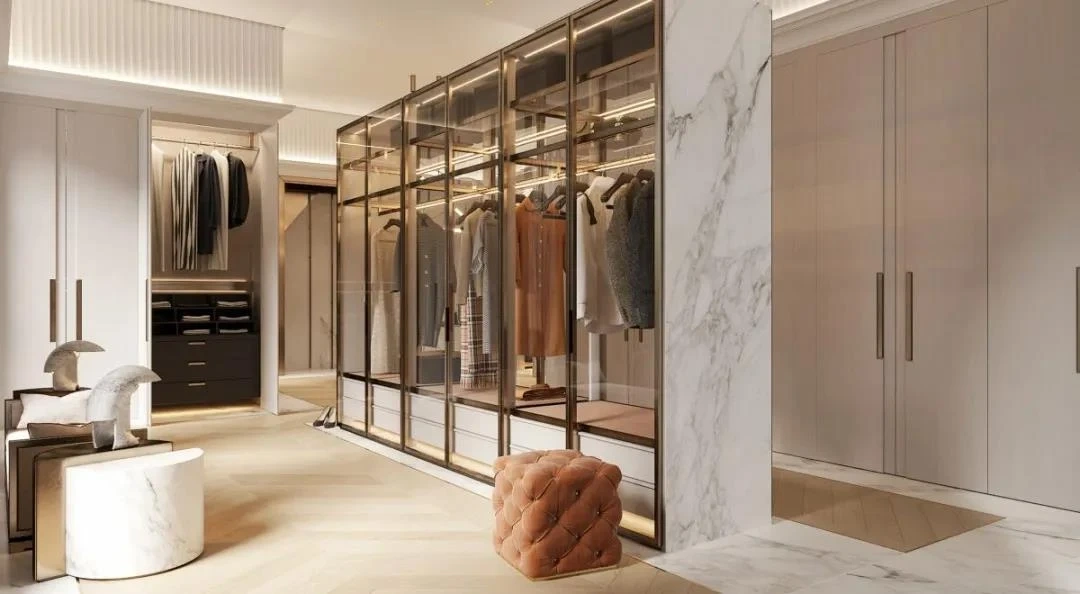 Australian Hotel Italian Wooden Solid Wood Walkin Room Closet Cabinets Closet Bedroom Cabinet