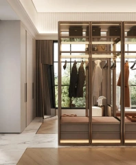 Australian Hotel Italian Wooden Solid Wood Walkin Room Closet Cabinets Closet Bedroom Cabinet