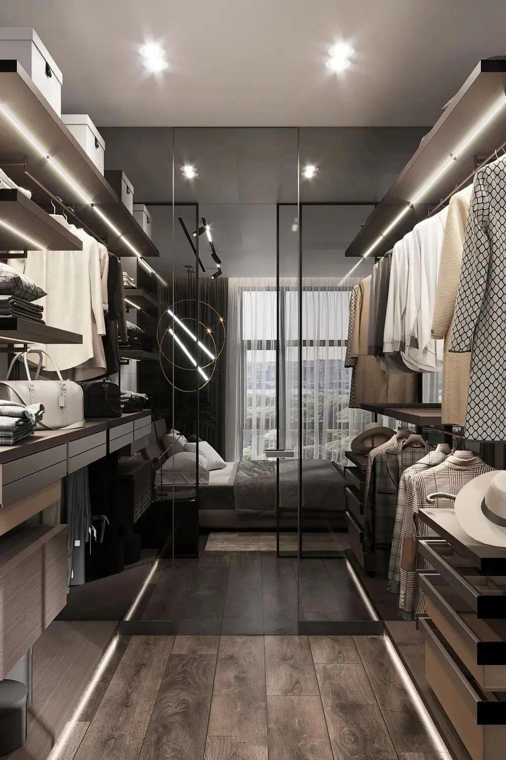 Best Selling Modern Design Natural Veneer Wardrobe High Quality Purely Environmentally Friendly For Bedroom & Living Room