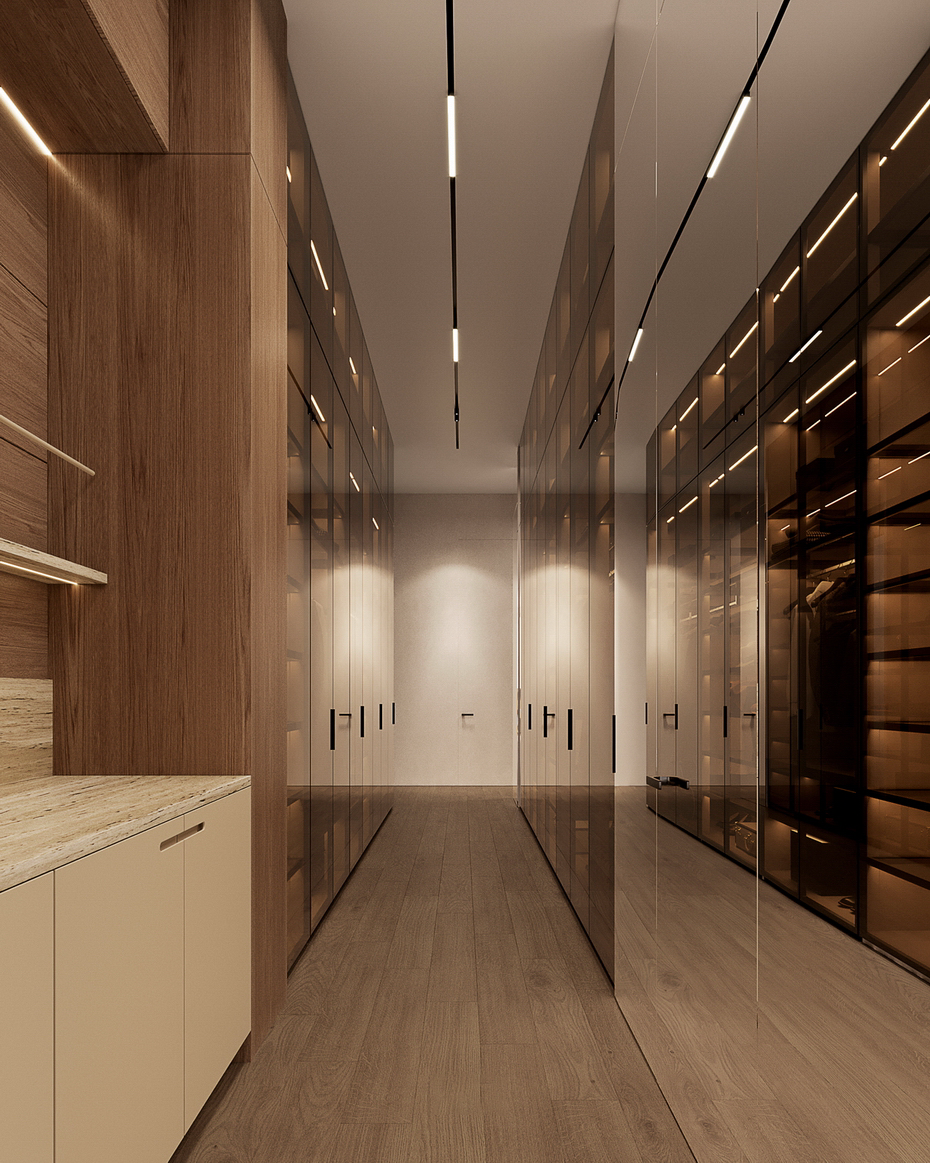 Big Wardrobe Closet Room Cabinet Italian Luxury Glass Doors Design for Your Home Home Furniture Bedroom