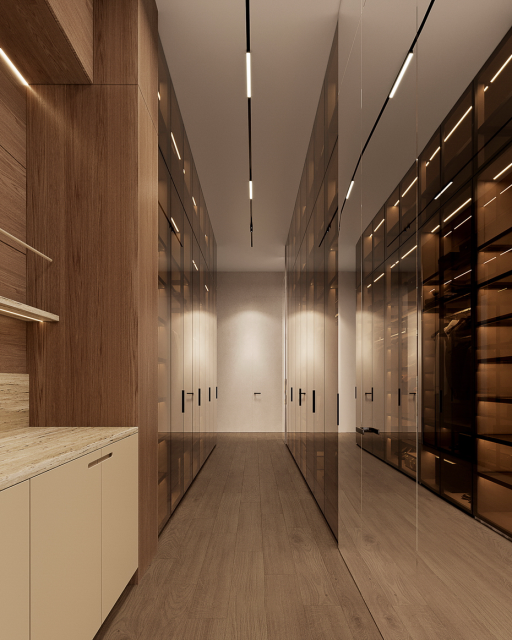 Big Wardrobe Closet Room Cabinet Italian Luxury Glass Doors Design for Your Home Home Furniture Bedroom