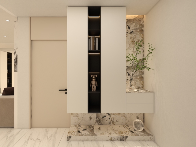 Factory Direct Sale Trend Customize Wall Mounted Rock Board Hallway Cabinet