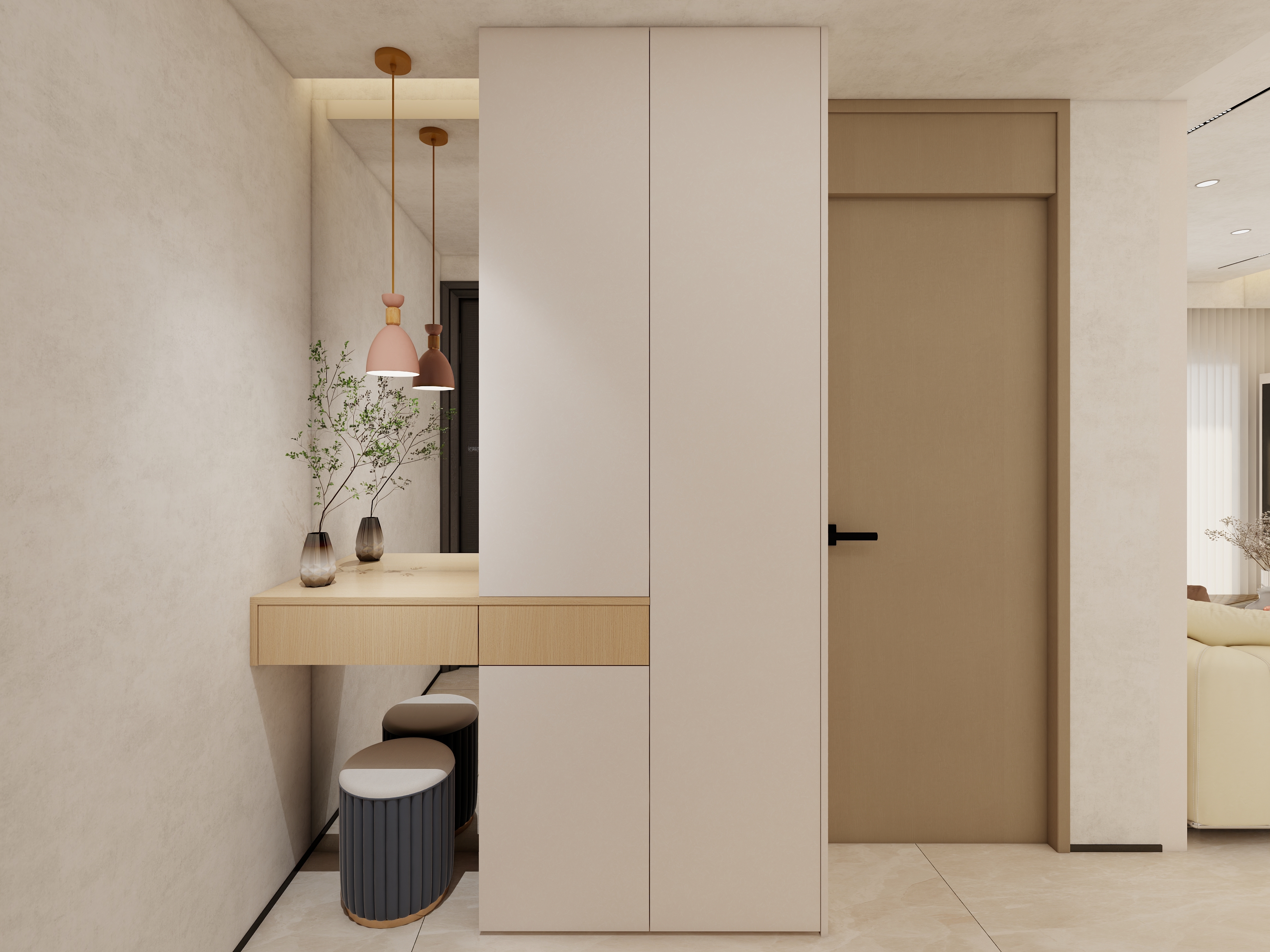 High-End Hallway Cabinet Plywood MDF Modern Hallway Storage Cabinet