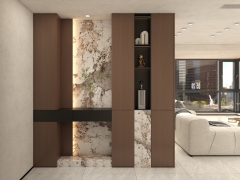 Modern Light Luxury Entrance Cabinet Wooden Entrance Cabinet Living Room Furniture Custom Size Luxury Entrance Cabinet