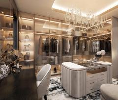 Modern Wardrobes Walk in Closet Wall Hanging Cabinet Organizer Style Aluminum Italy Bedroom Furniture Home Furniture
