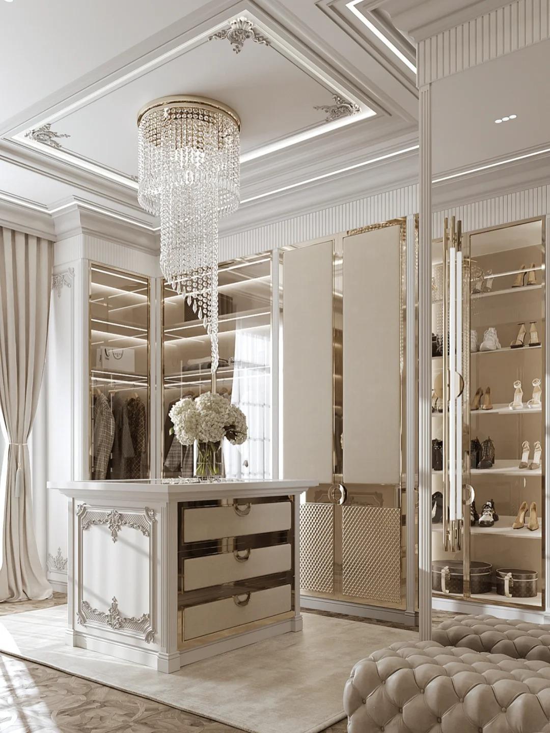 Italian Custom Luxury Design L Shaped Bedroom Closets Cabinets Wardrobe With Glass Door