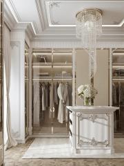 Customized Wooden Wardrobe With Aluminum Frame Modern Luxury Glass Door Closet Bedroom Walk in Wardrobe Clothes Cabinet Closet