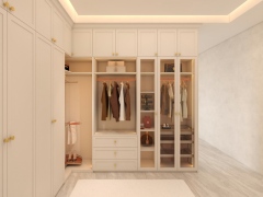 L Shape Plywood Wardrobe Furniture White Color Wooden Wardrobe Cabinet Closet For Private House