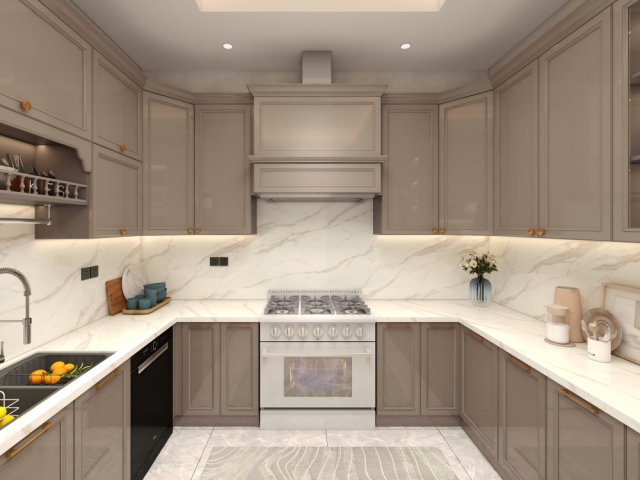 European Style Luxury Kitchen Cabinets, Complete Kitchen Cabinet Designs, High-End  Shaker Style
