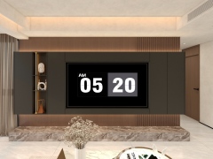 High-end TV Background Wall Modern Style TV Cabinet Custom Size Living Room Furniture Home With High-end Rock Slabs