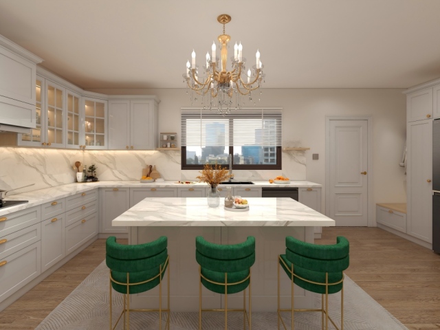 Custom Wooden Kitchen Cabinets Direct from Factory, Kitchen Cabinets Made in China for Homes