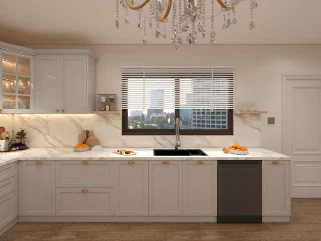 Custom Wooden Kitchen Cabinets Direct from Factory, Kitchen Cabinets Made in China for Homes