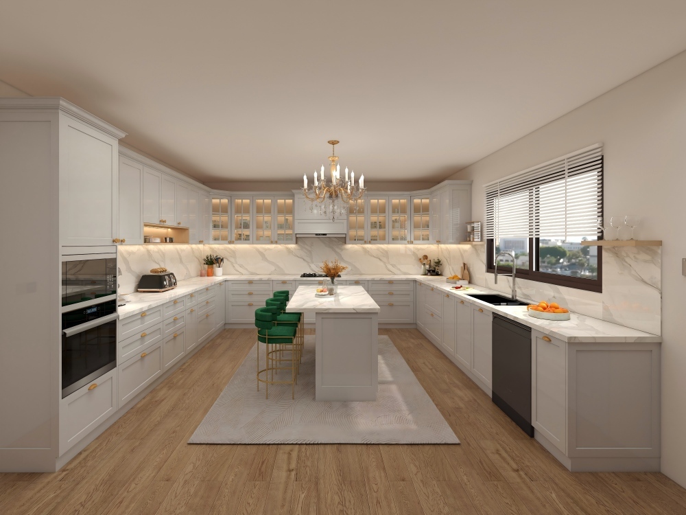 Custom Wooden Kitchen Cabinets Direct from Factory, Kitchen Cabinets Made in China for Homes