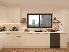 American Country Style High-end Affordable Custom Furniture Full White Shaker Design Big Kitchen Cabinet Set from China