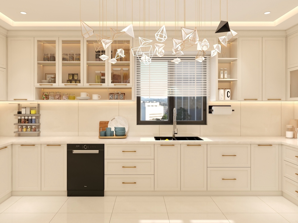 Modular Kitchen Furniture Modern Custom Kitchen Cabinets American Style Shaker Door White Cabinets
