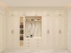 Modular Walk-in Wardrobe With Dressing table, Customizable Shelving and Hanging Units Large Storage Cabinet for Bedroom