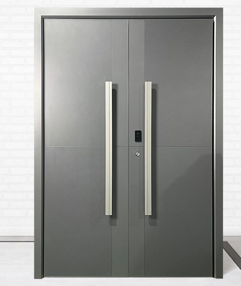 Aluminum Front Door with Smart Lock--Keyless Entry, Anti-Rust Exterior Door for Home