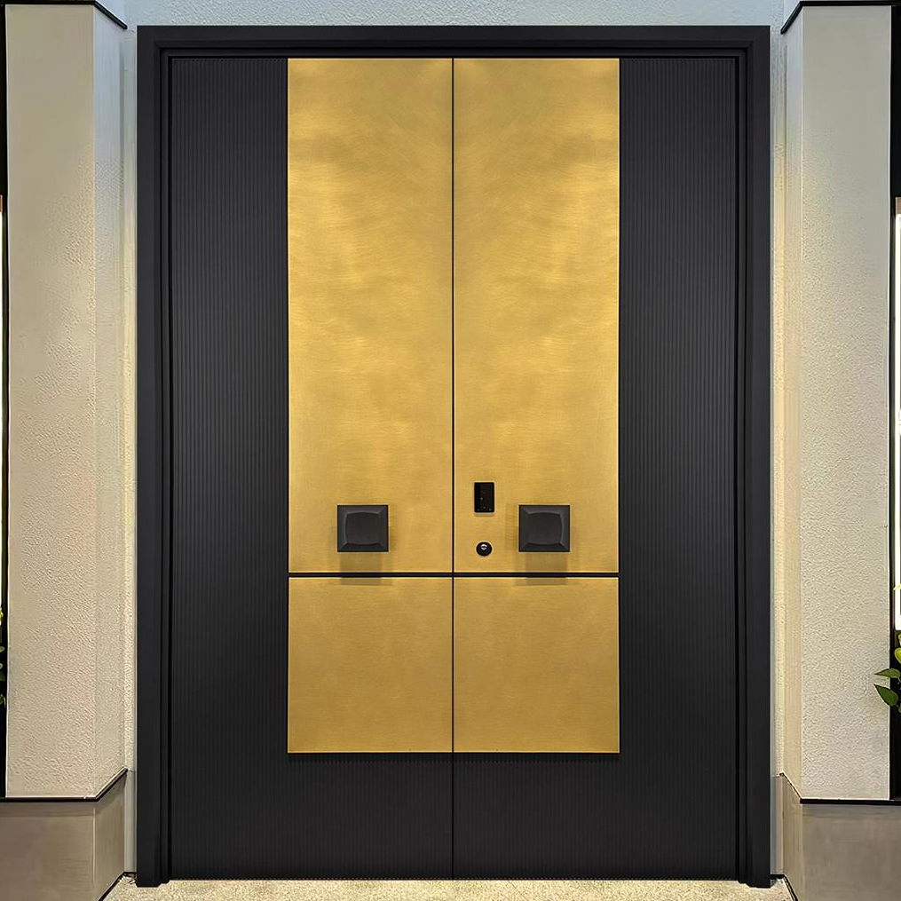 Luxury Smart Aluminum Entrance Door--Fingerprint Lock, Anti-Corrosion Front Door
