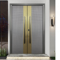 Luxury Modern Cast Aluminum Entry Door-Weather Proof Security Entrance Door for Home