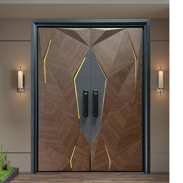 Customized Modern Security Swing Door for Villa Stainless Steel Exterior Entrance Entry Door