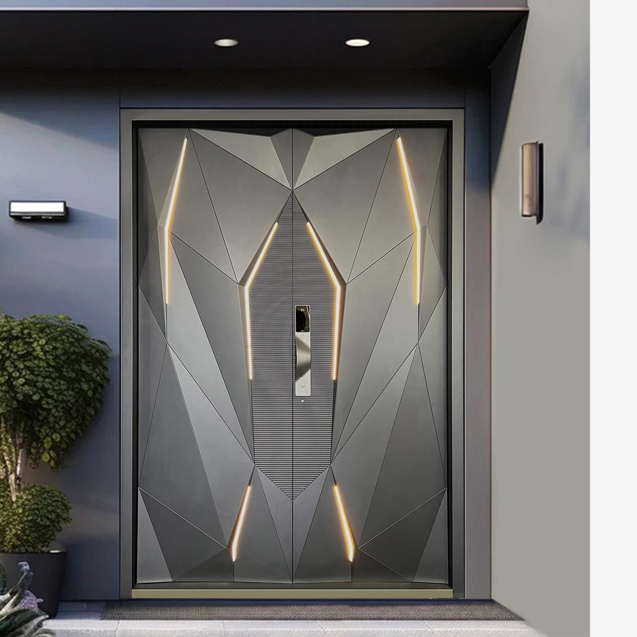 Stylist Design Modern Exterior Main Gate Door Designs Front Aluminum Entry Doors Entrance Security Door for House