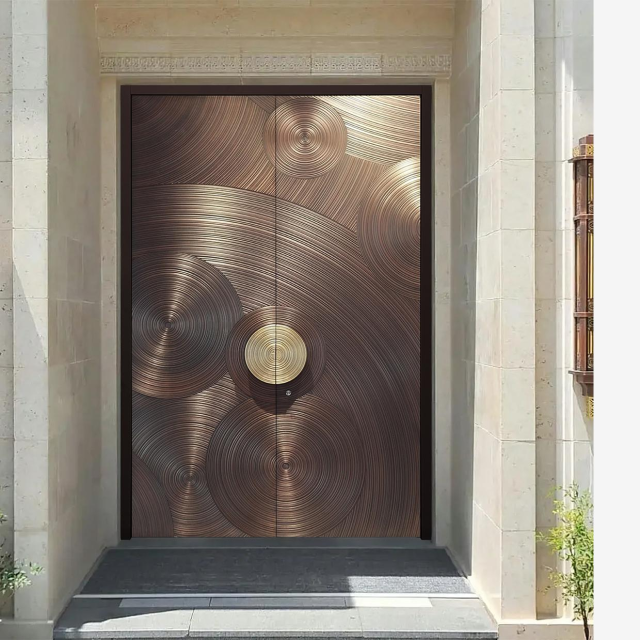 Latest Design Original Factory Main Entrance Exterior Double Front Doors Entry Doors