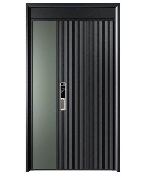Modern Aluminum Entrance Security Pivot Door Finished Stainless Steel Front Gate Design For Home and Villa Waterproof Feature