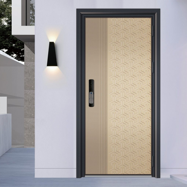 Customized High Quality Door Aluminum Pivot External Security Doors for House Metal Front Entry Door for Exterior Aluminium